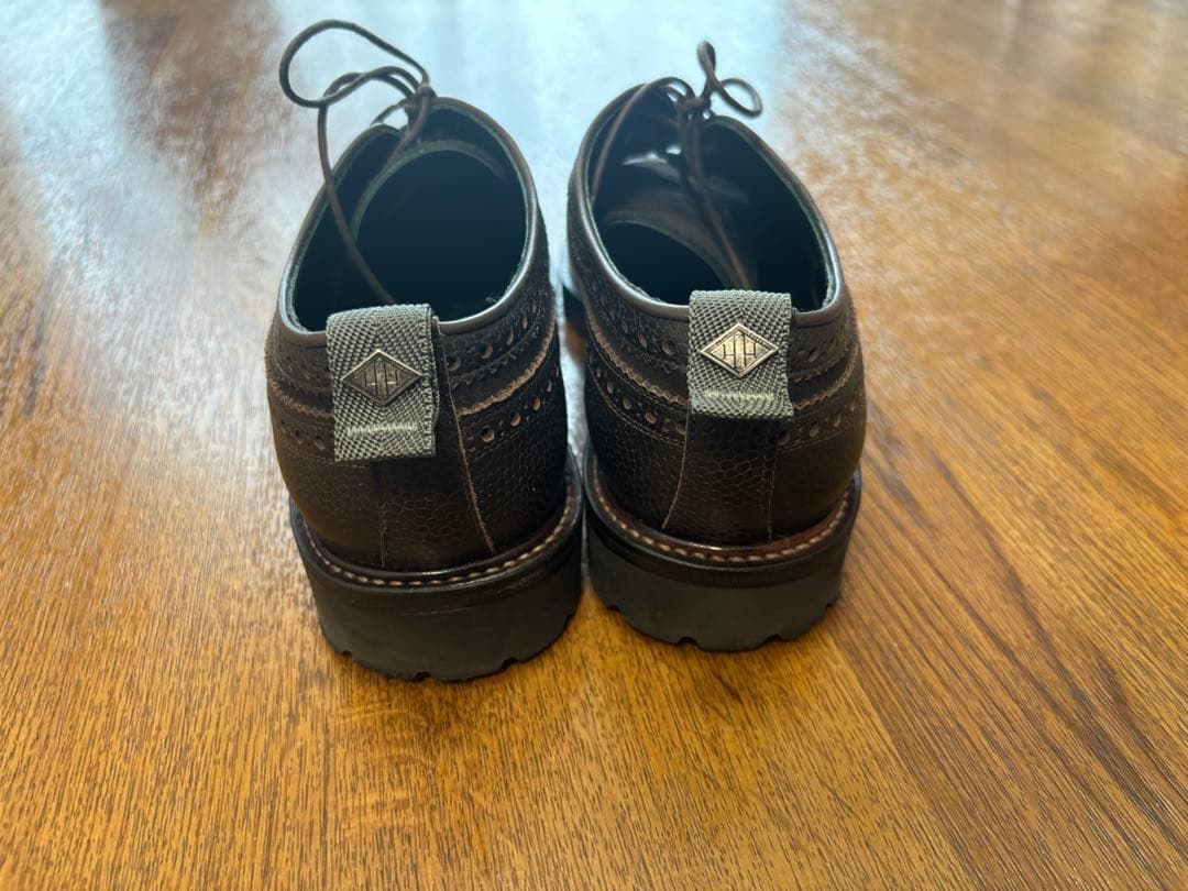 WH ダブルエイチ ダークブラウン ウィングチップ ドレスシューズ