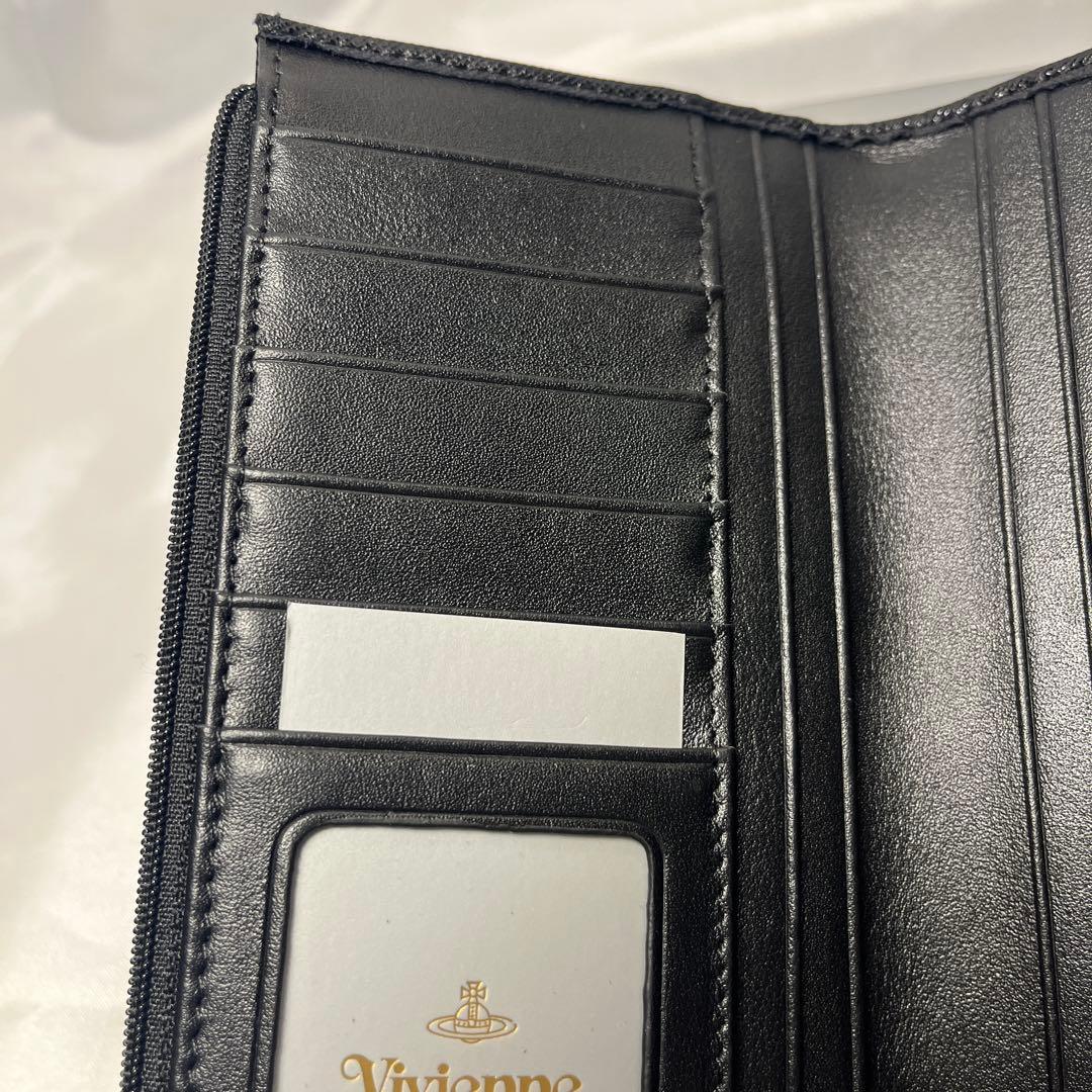 新品 Vivienne Westwood ブラック ゴールドオーブ　長財布