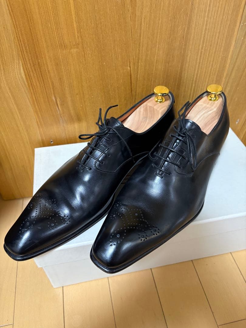 Santoni ウィングチップ レザーシューズ 7.5