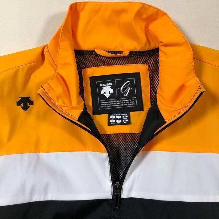 デサントゴルフ 三段切替 ウィンドジャケット イエローオレンジ XOサイズ