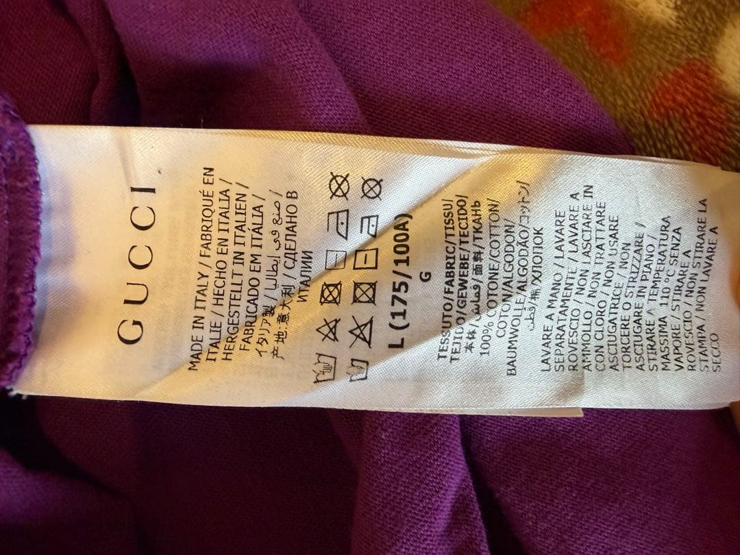 鑑定済み　THE NORTH FACE x GUCCI ロゴTシャツ 紫