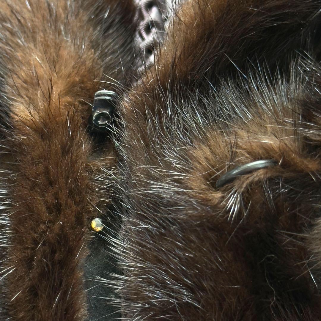 SAGA MINK サガミンク 毛皮コート XLサイズ 銀サガ ショールカラー