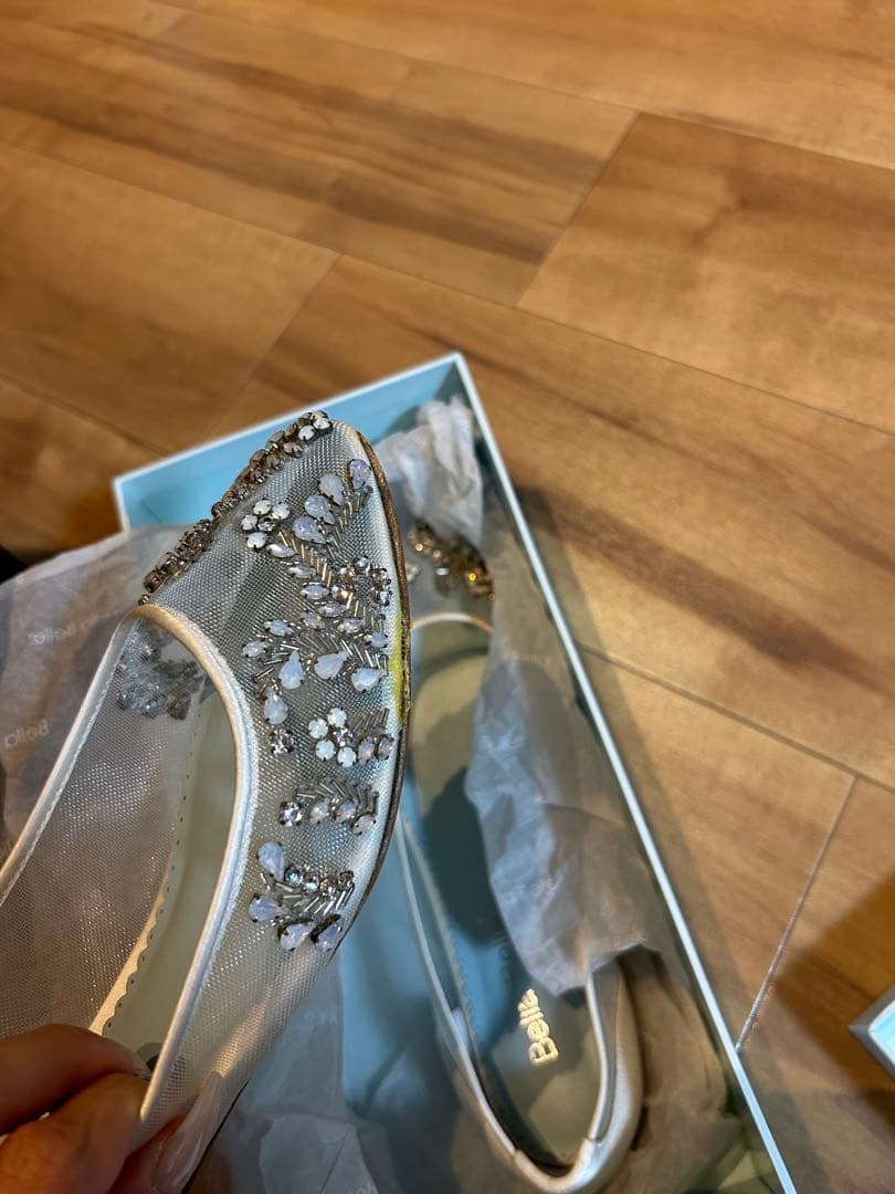 Bella Belle ビジューフラットシューズ　ブライダルシューズ