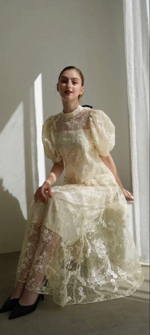 ワンピース Acka. lace flare dress