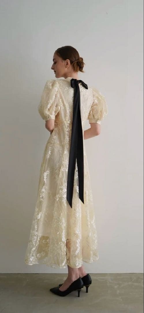 ワンピース Acka. lace flare dress