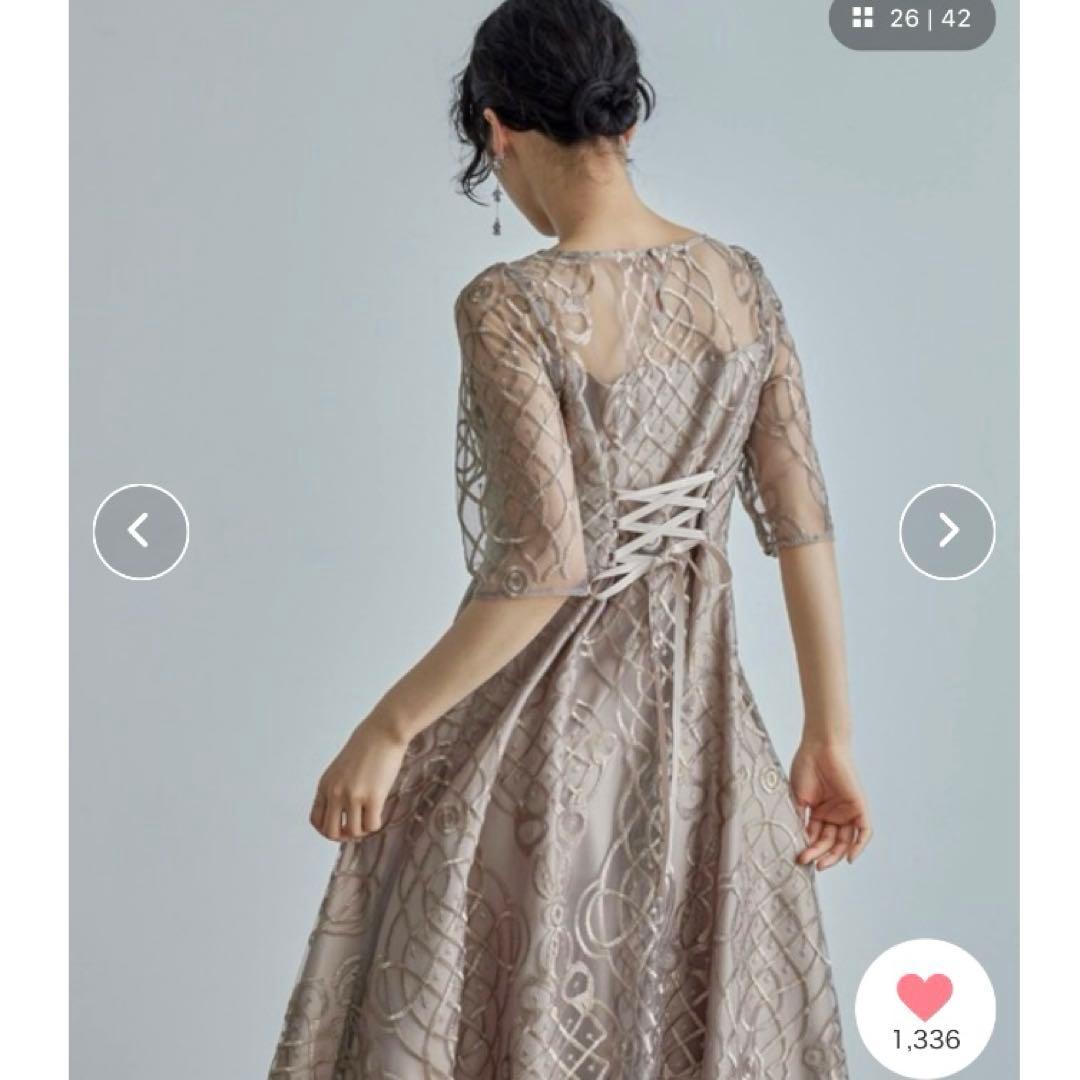 新品✨ドリードール シャイニーエンブロイダリードレス オケージョン ワンピースM