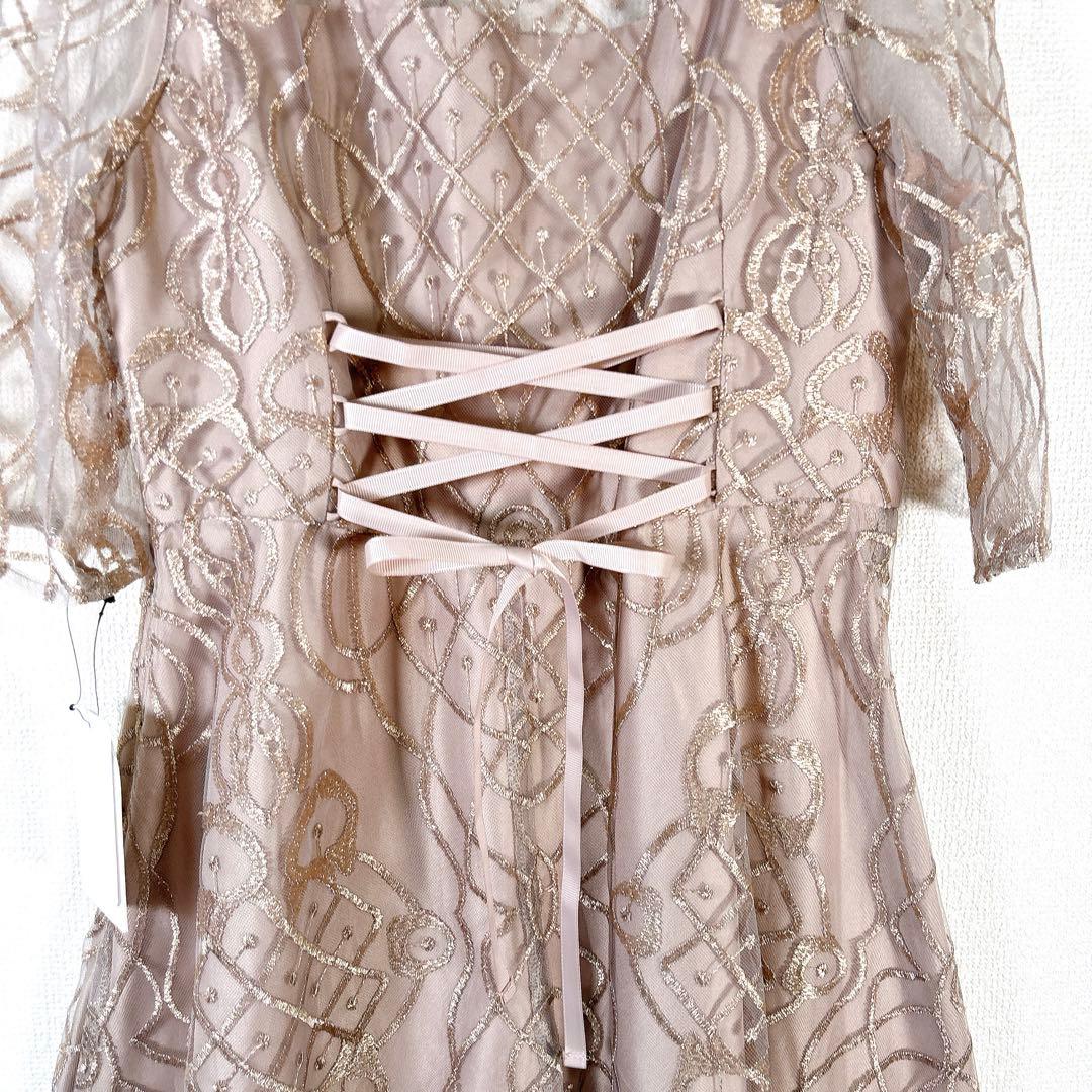 新品✨ドリードール シャイニーエンブロイダリードレス オケージョン ワンピースM