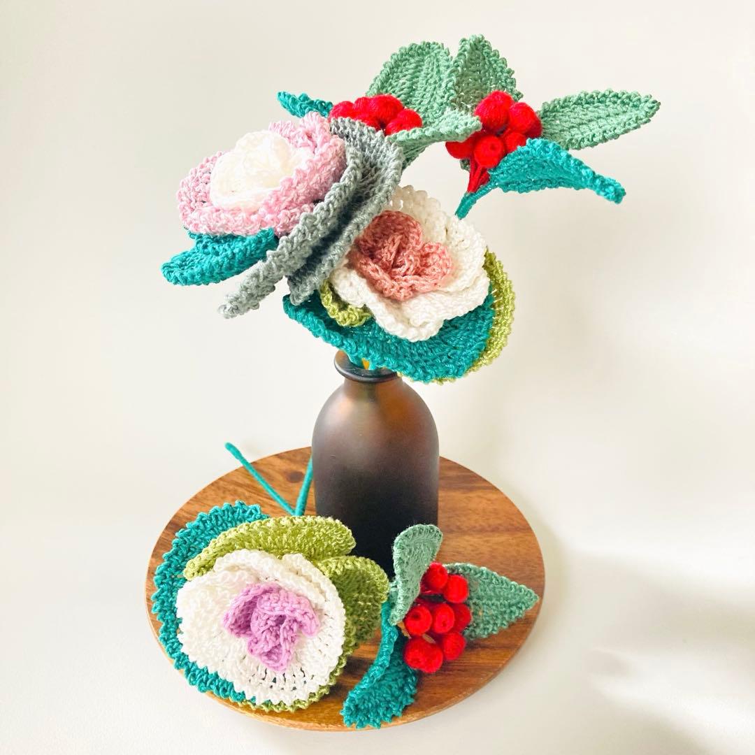 Kaorin　クリスマスローズ 葉牡丹 千両 クロッカス