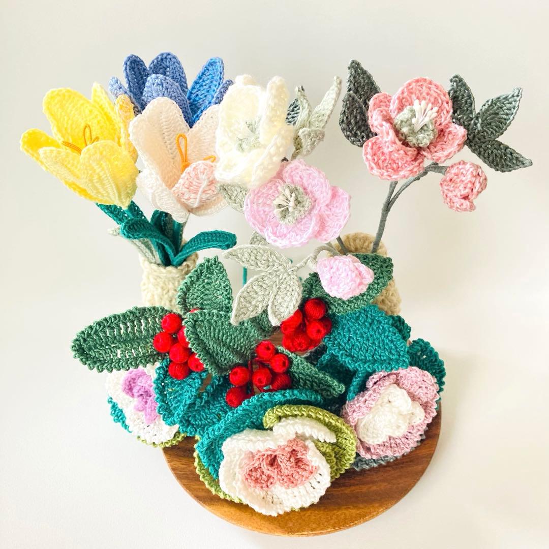 Kaorin　クリスマスローズ 葉牡丹 千両 クロッカス