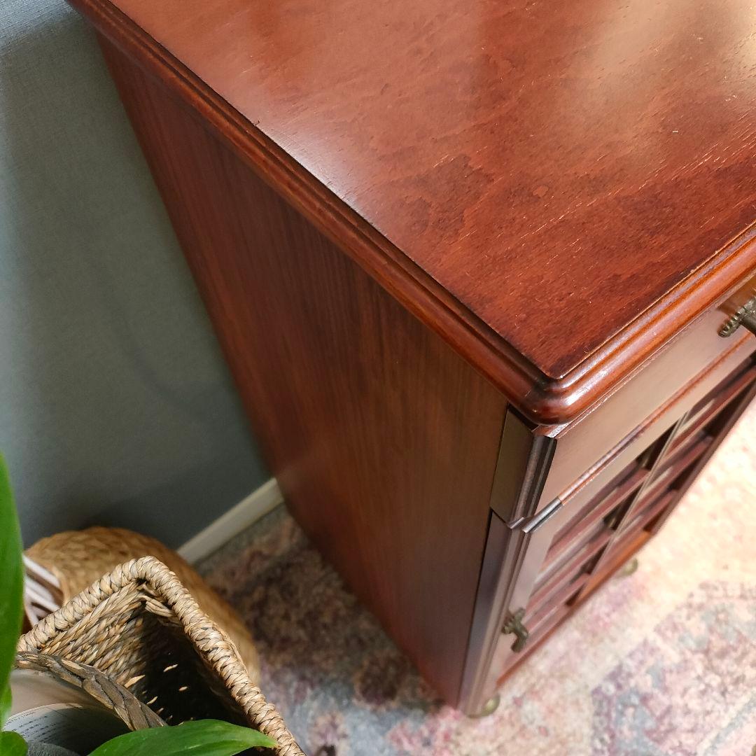 四国工芸 キャビネット 昭和レトロ ヴィンテージ 真鍮取手 希少