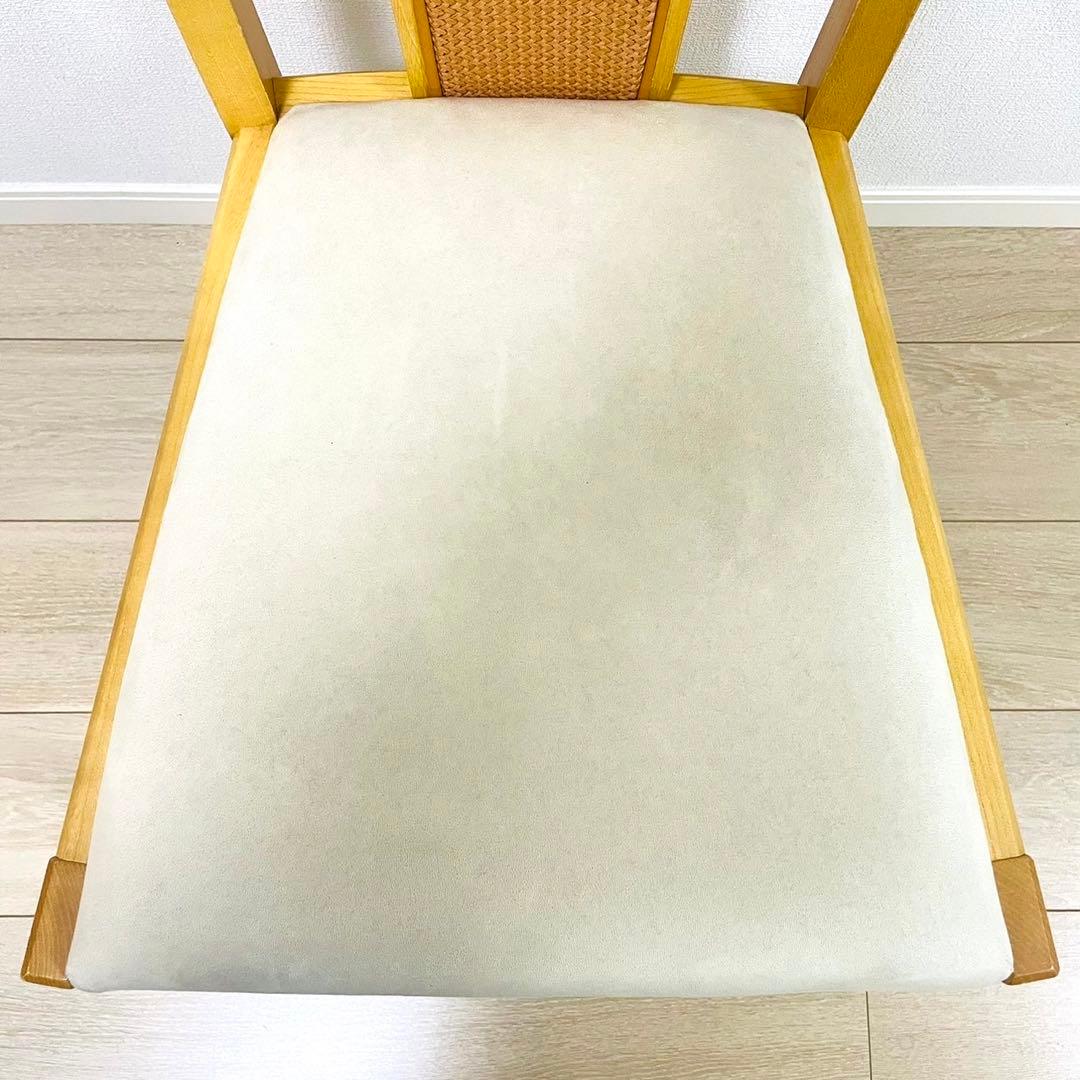 ① MARUNI マルニ木工 編み込みダイニングチェア ナチュラル かごめ編み