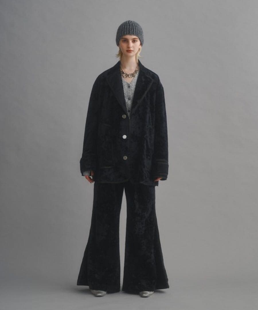 完売品　サイズ3 seyto / クラッシュベロアシングルテーラードジャケット