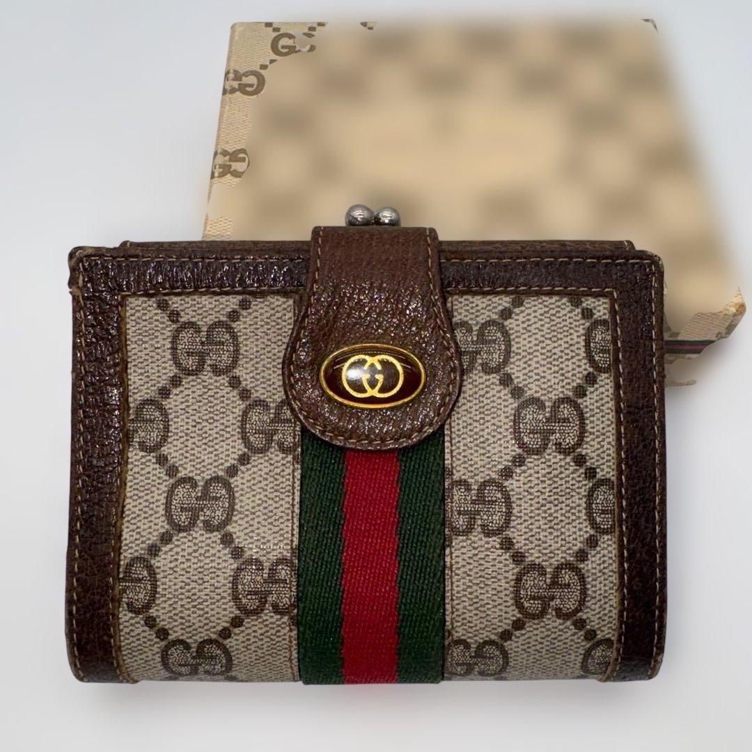 GUCCI GGモノグラム 二つ折り財布