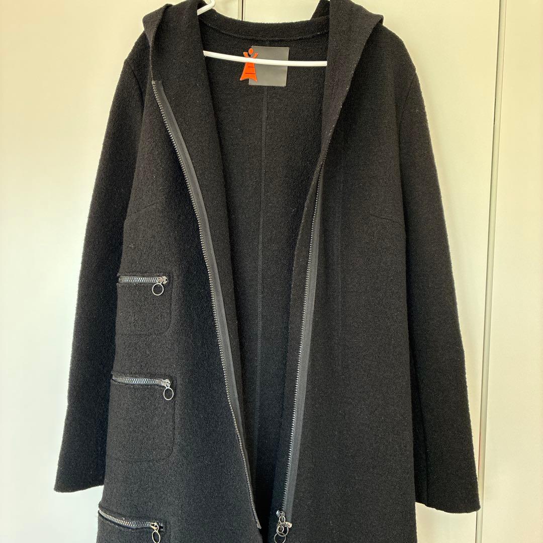 美品　フランス　COP.COPINE ウール 超ロング丈コート ダブルジップ