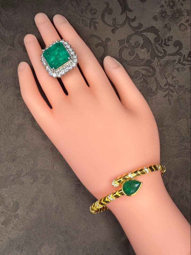 SHAWN❣️ 合成エメラルドコロンビアタイプ　バングル