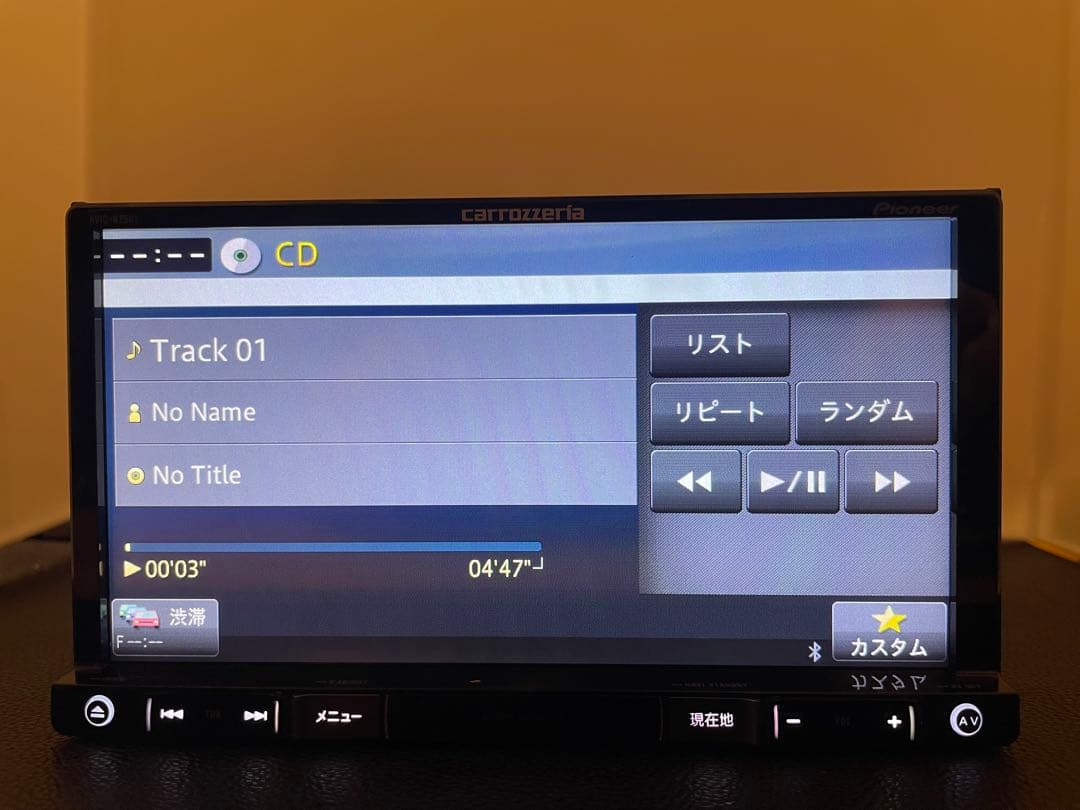 最新地図楽ナビAVIC-RZ501中古180mm7Ｖ型ワンセグTV 最新オービス