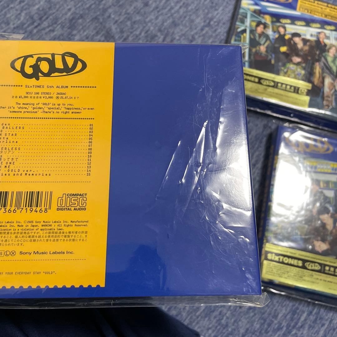 SixTONES GOLD 3形態