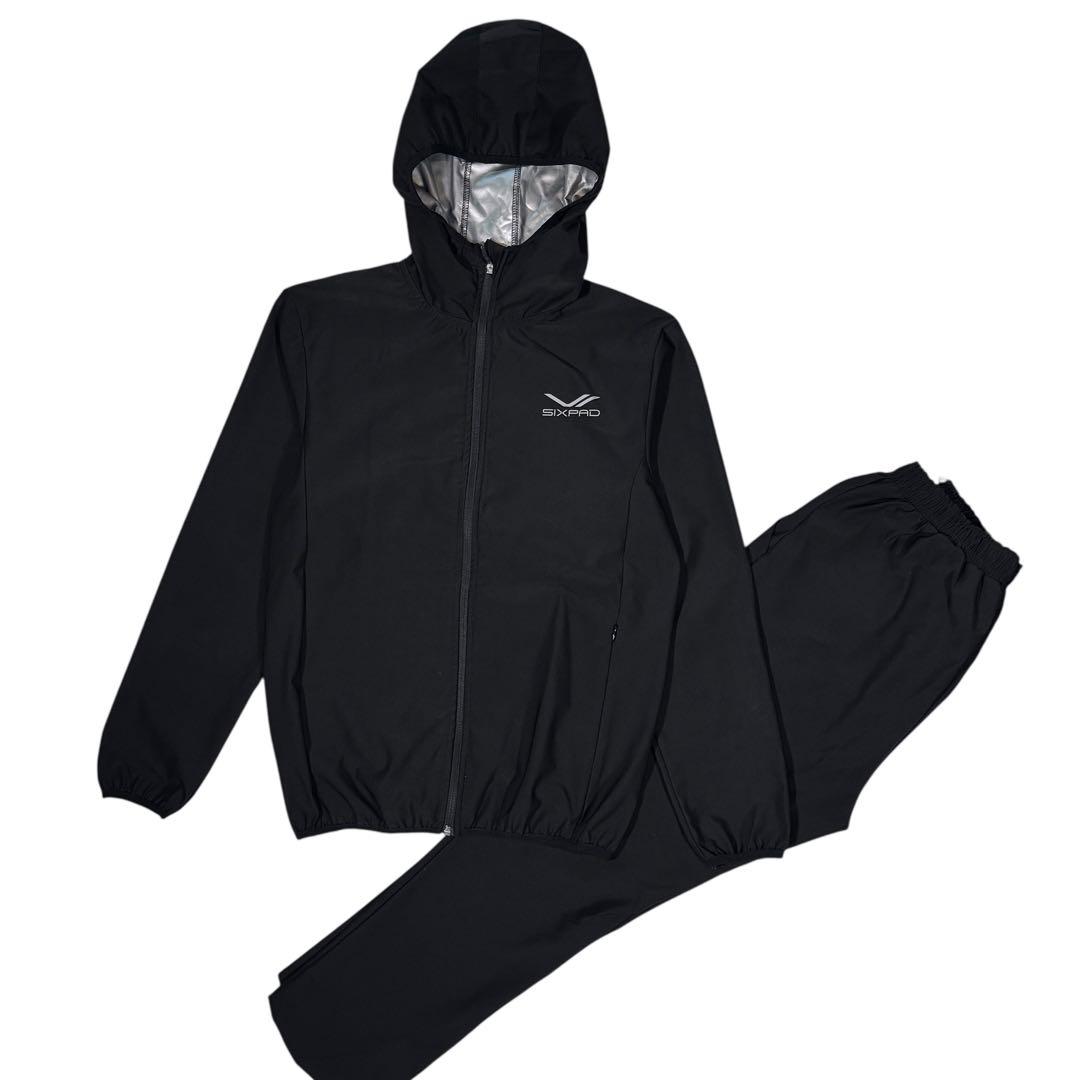 【美品】男女兼用 SIXPAD フード付 セットアップ サウナスーツ 上下M
