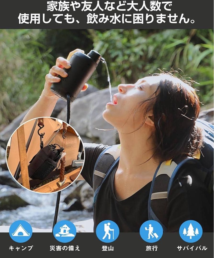 ★期間限定半額【新品未使用】ポータブル浄水器　GS2801 Greeshow