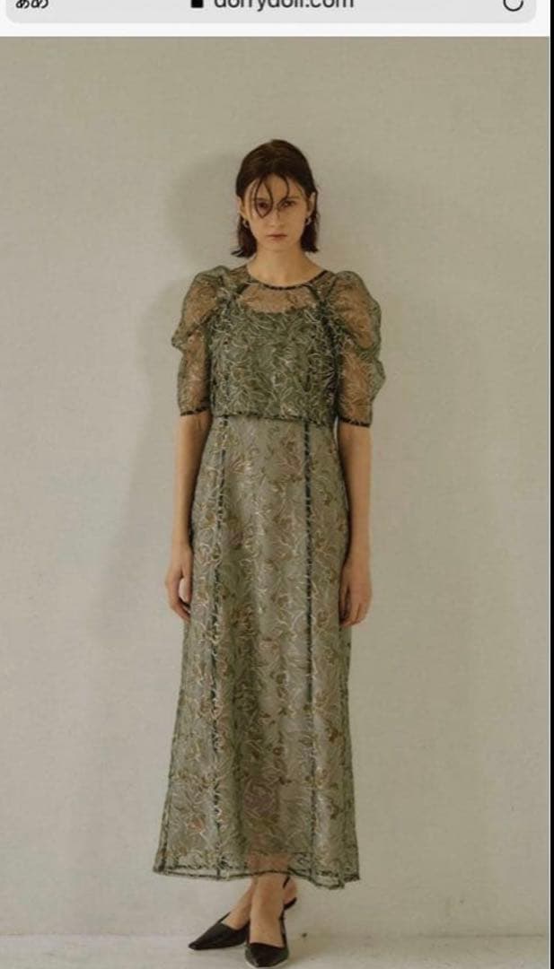 LE'RURE Whole race layered dress Mサイズ