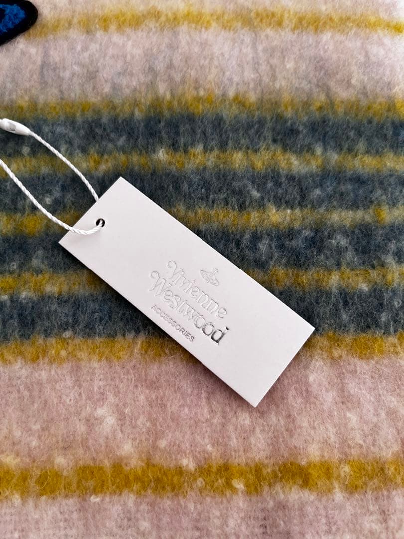 試着のみ　ヴィヴィアンウエストウッド　ボーダーマフラー