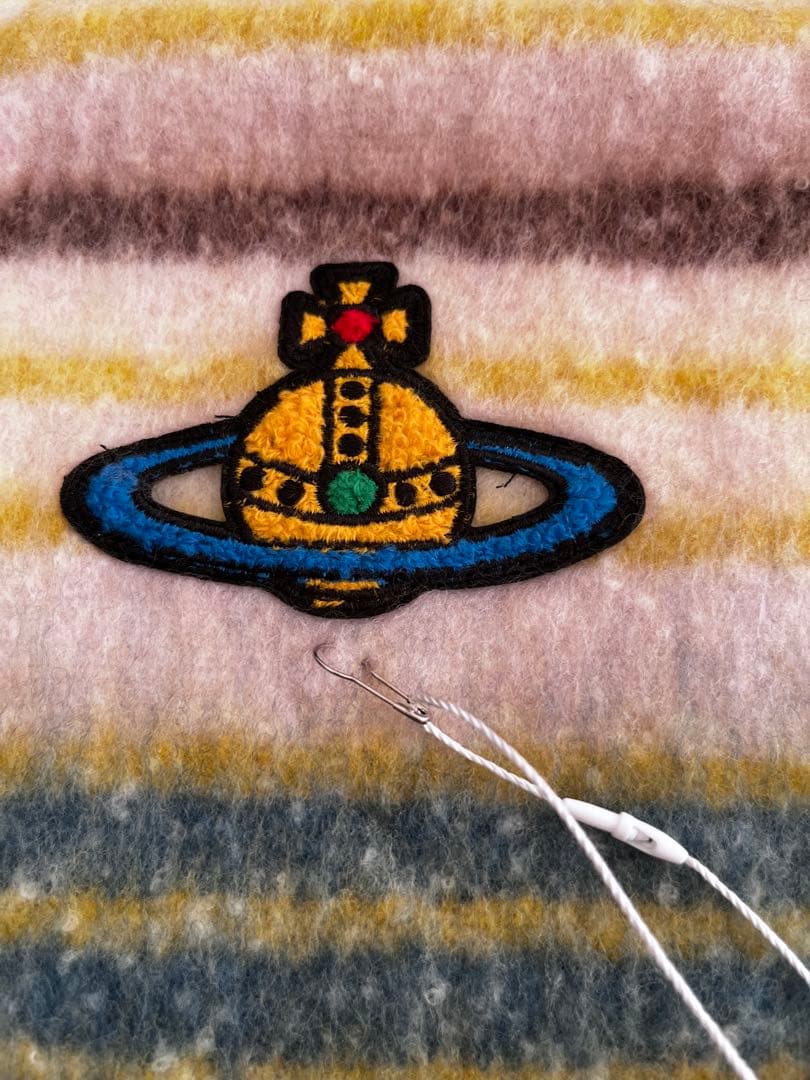 試着のみ　ヴィヴィアンウエストウッド　ボーダーマフラー