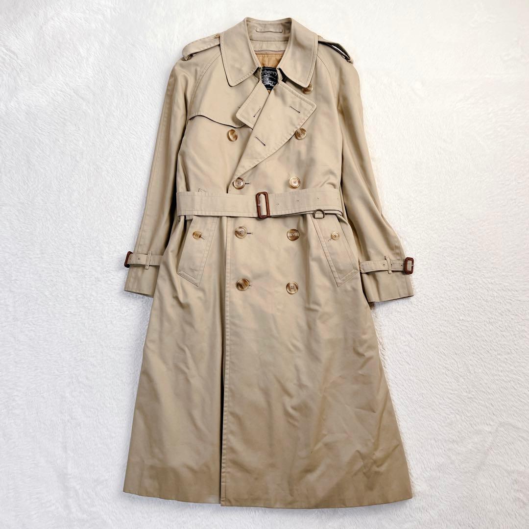 美品✨バーバリー ロング トレンチコート ハニーベージュ ウールライナー XL