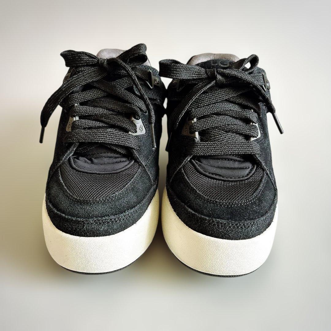 GOLDENCUSH　ブラック スエード メッシュ スニーカー　23