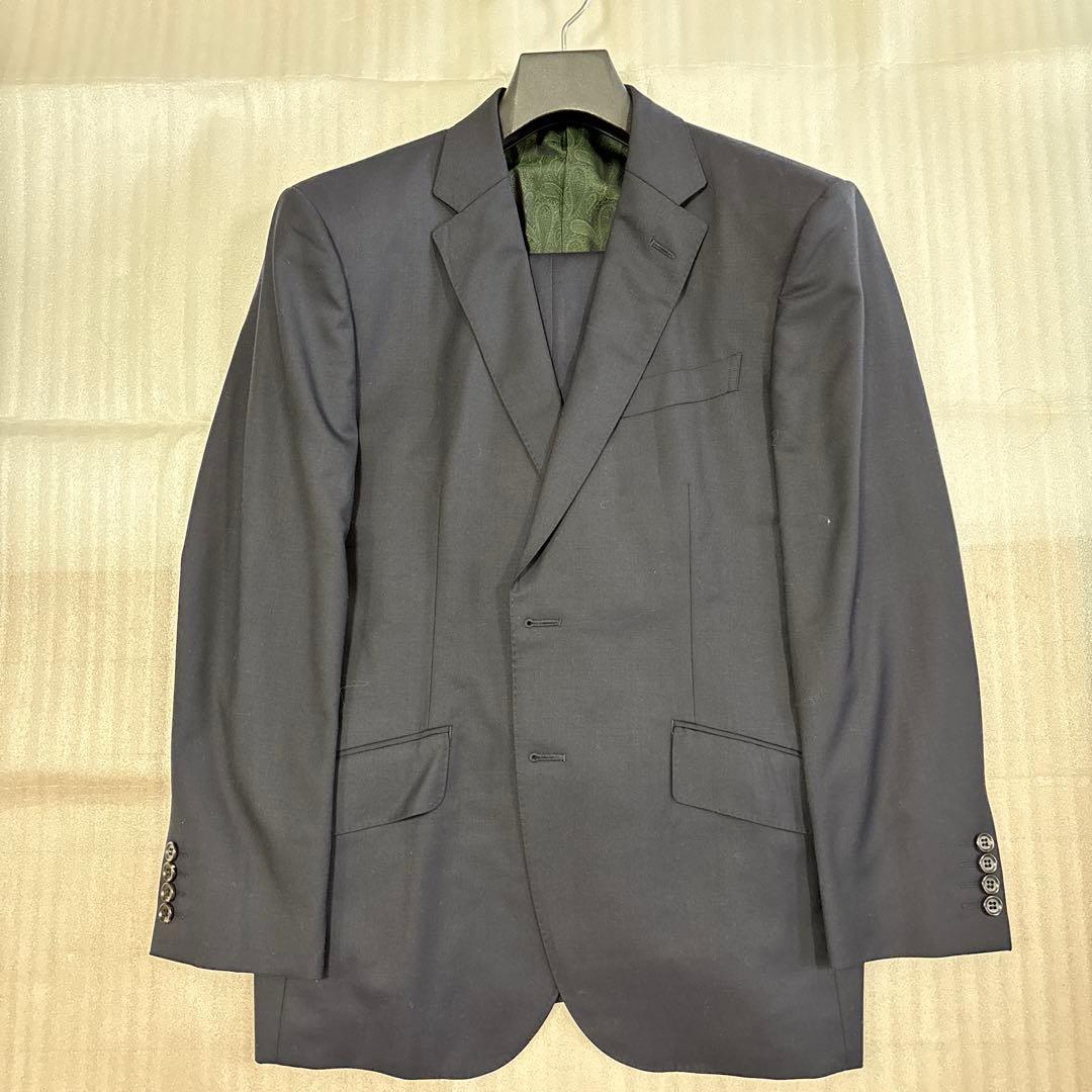 美品✨秋冬大きいサイズ 約BE6 オンワード樫山 オーダー ネイビー スーツ