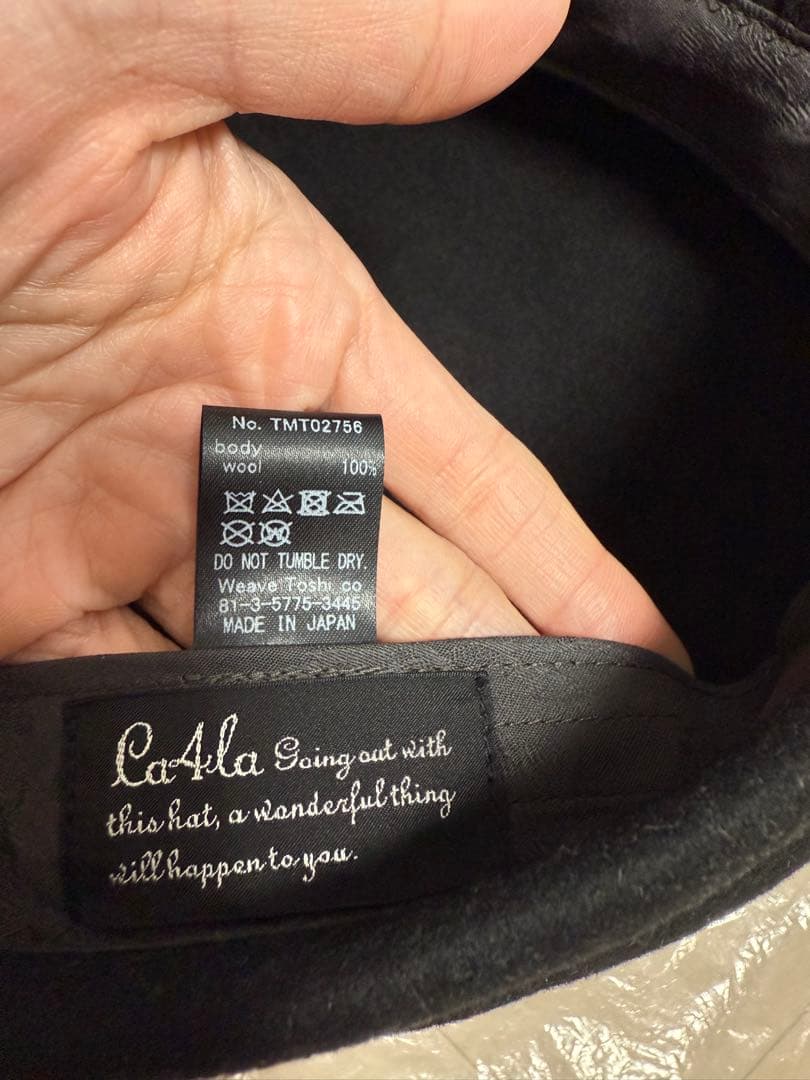 新品未使用★CA4LA★ブラックウールキャスケット★
