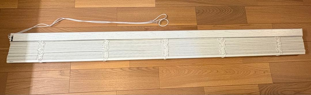 ニチベイ ウッドブラインド 木目調ホワイトW2065mm H1820mm