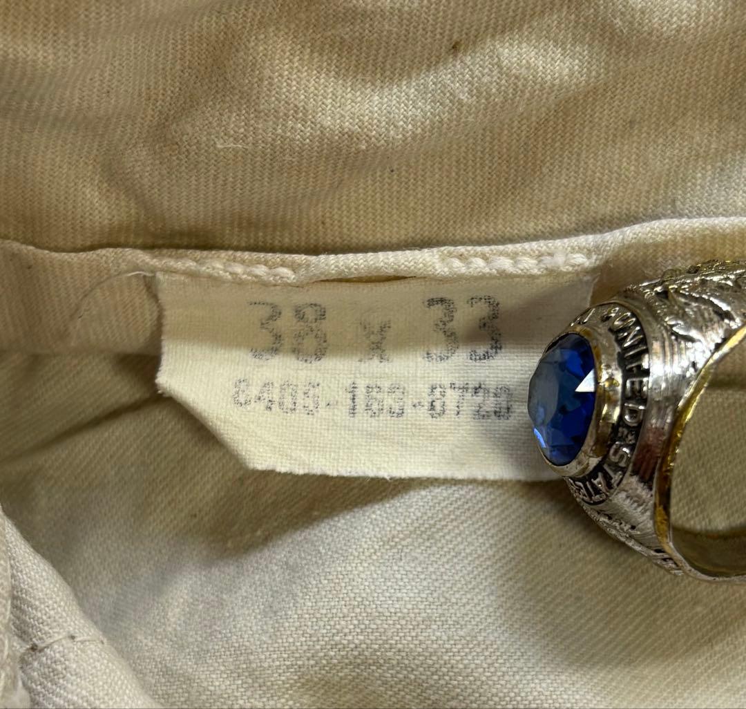 60s ミリタリーチノ 実物本物38×33 実寸（37×32）