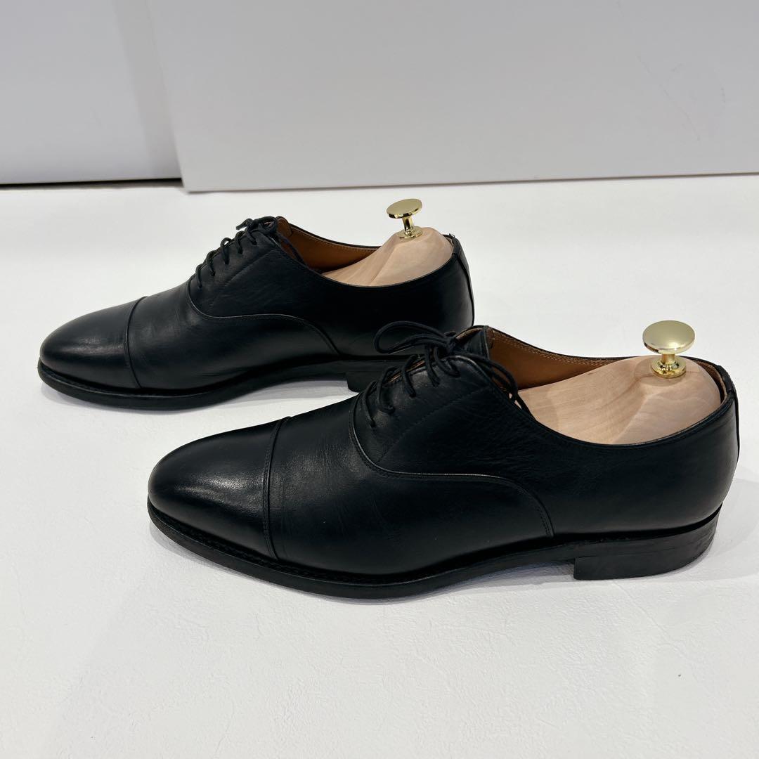 美品✨スコッチグレイン ビジネスシューズ　内羽根　ストレート　黒　25