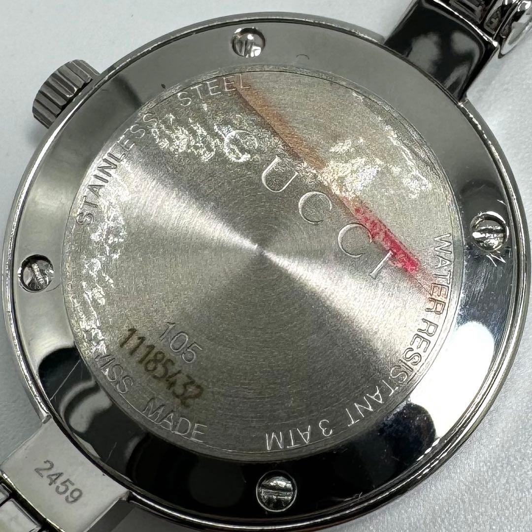【稼動】 美品 GUCCI グッチ 105 ガーネット バングルウォッチ 腕時計