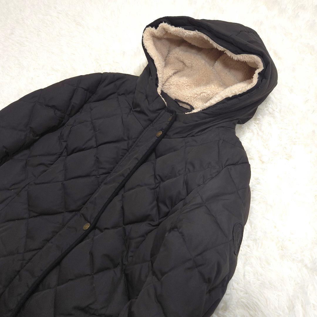 RALPHLAUREN ラルフローレン キルティング ロングコート 中綿 S 黒