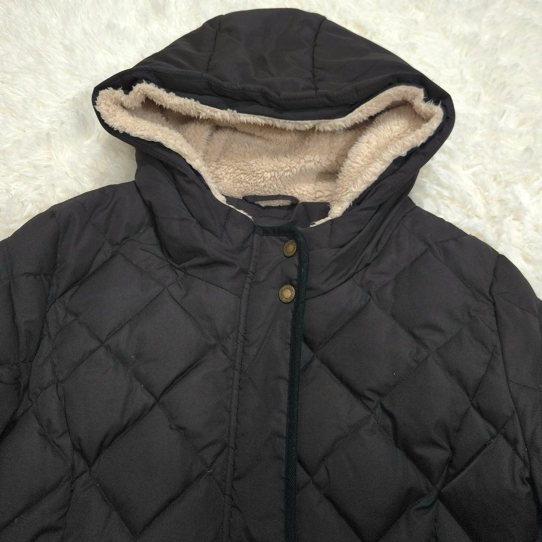 RALPHLAUREN ラルフローレン キルティング ロングコート 中綿 S 黒