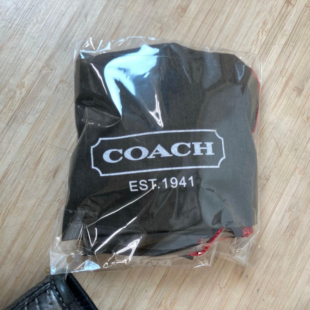 COACH パッチワーク レザー トートバッグ ブラック 保存袋付き