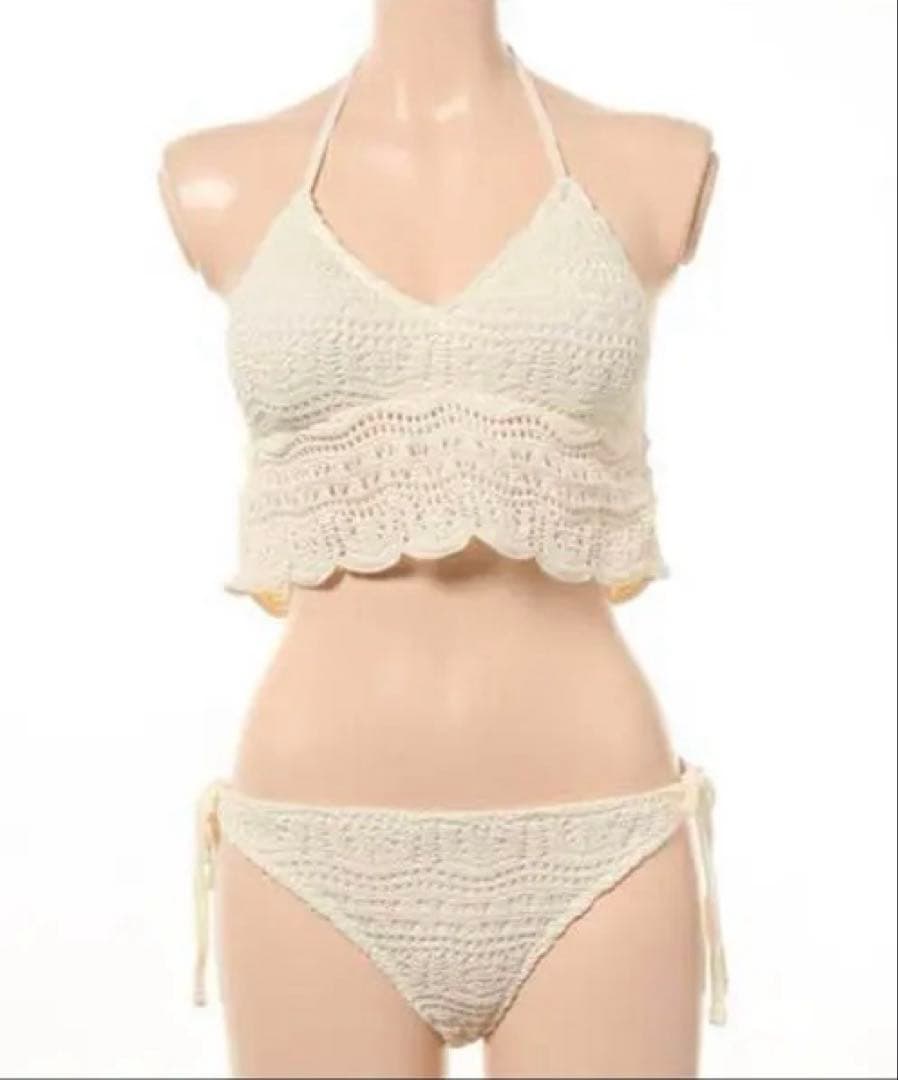 ごまリリーブラウン ニットビキニ 水着