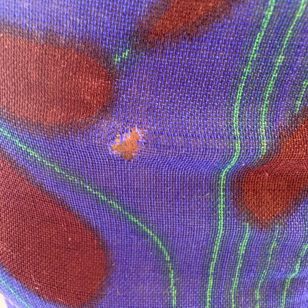 【美品・希少】PRADA　トートバック　花柄　2way　三角ロゴ　A4可　ブルー