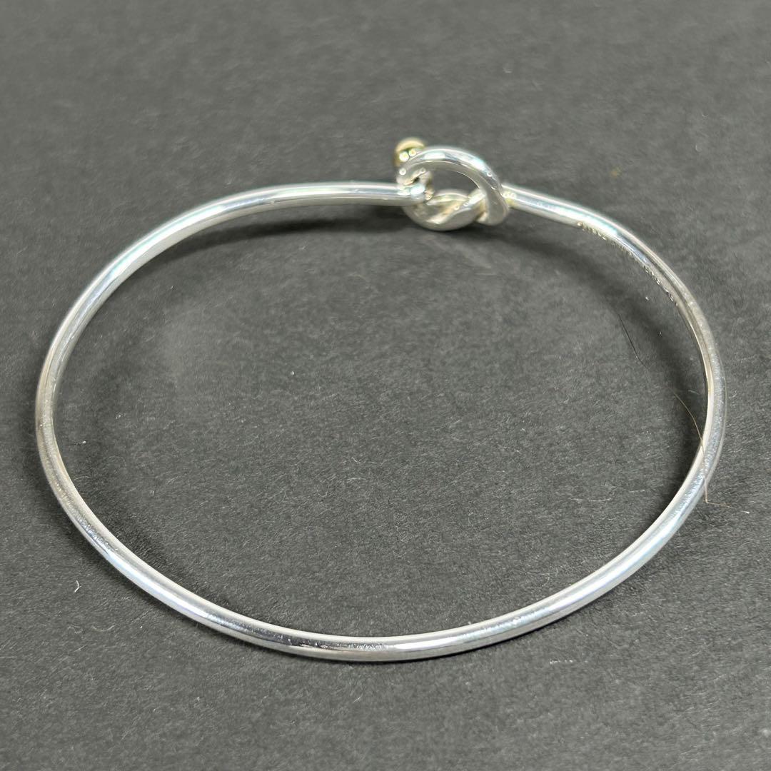 ティファニー バングル ラブノット シルバー925×ゴールド750 ブレスレット