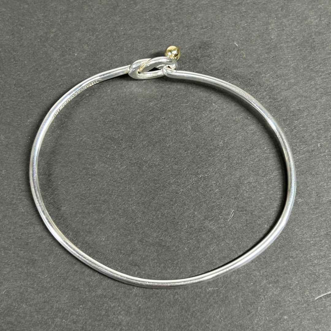 ティファニー バングル ラブノット シルバー925×ゴールド750 ブレスレット