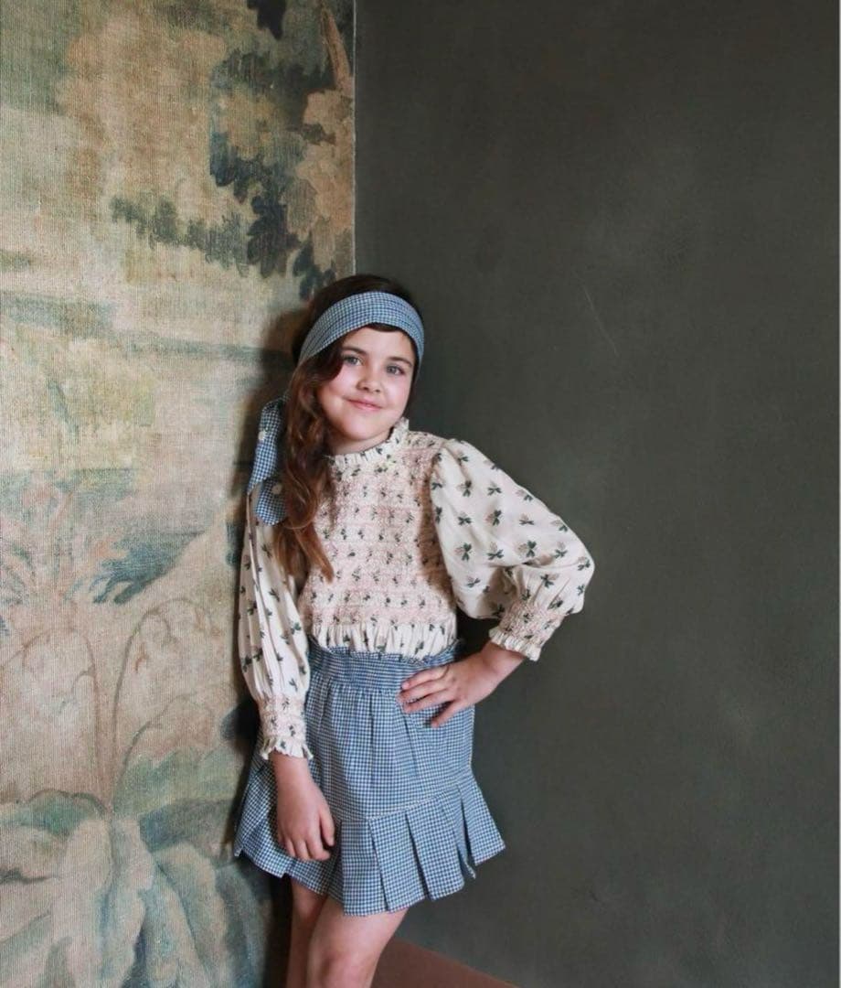 ワンピース bonjour diary HANDSMOCK BLOUSE 8y