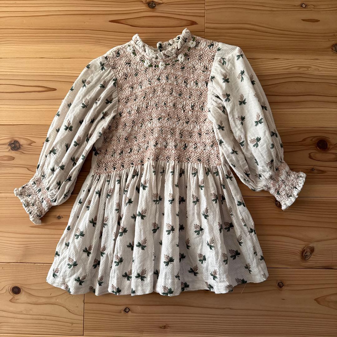 ワンピース bonjour diary HANDSMOCK BLOUSE 8y