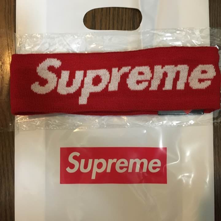 【さっくん】supreme headband ヘアバンド 登坂