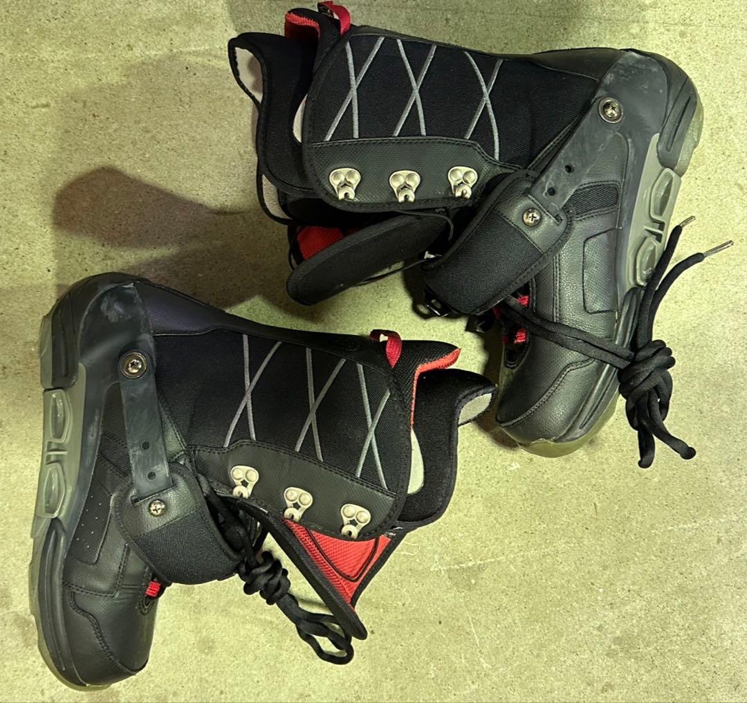 G1579 BURTON スノーボードブーツ 黒赤　26.5 メンズ