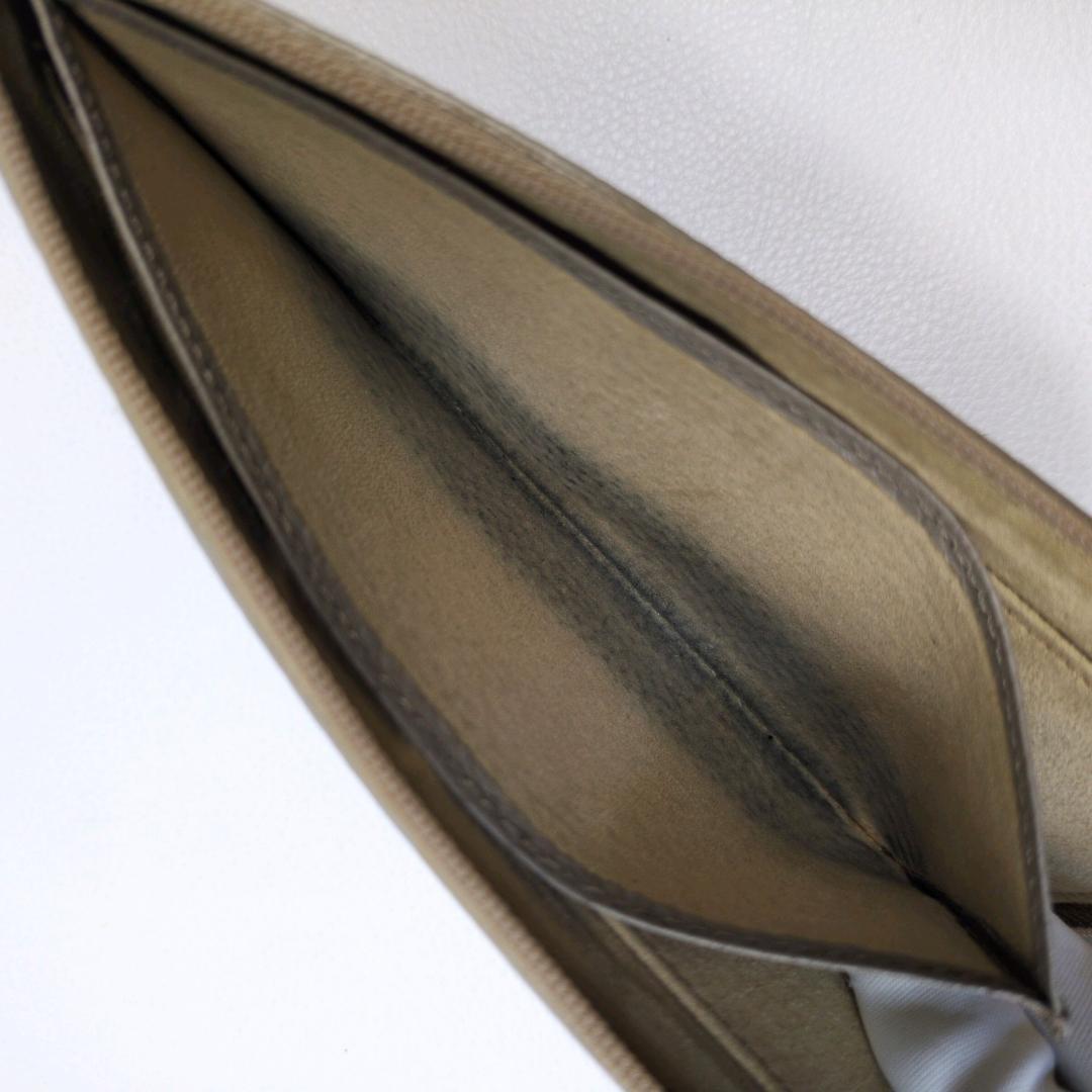 ATAO アタオ スリモ ケリー グレージュ 財布 金ロゴ 長財布 シボ