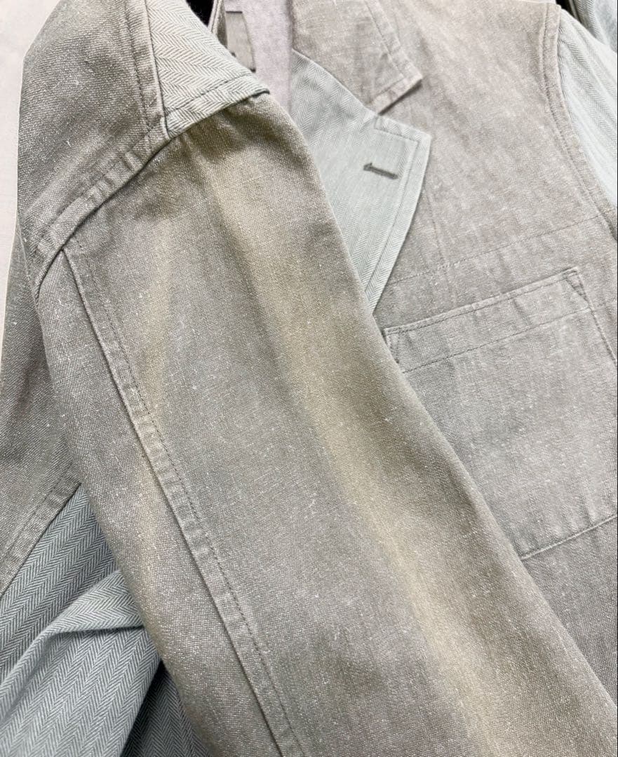 Nigel Cabourn ホスピタルジャケット-クレイジーパターンデニム50