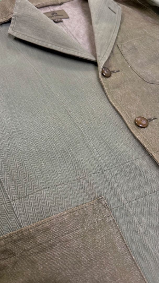 Nigel Cabourn ホスピタルジャケット-クレイジーパターンデニム50