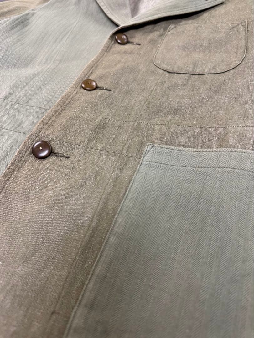 Nigel Cabourn ホスピタルジャケット-クレイジーパターンデニム50