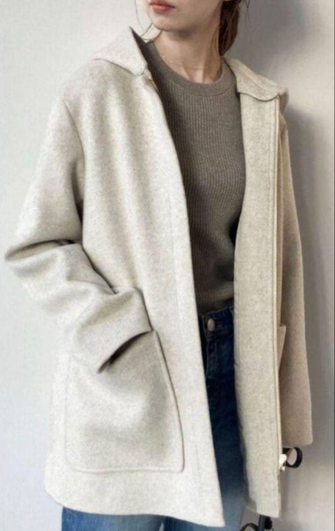 イエナ　IENA 二重織りシャルムハーフコート　38